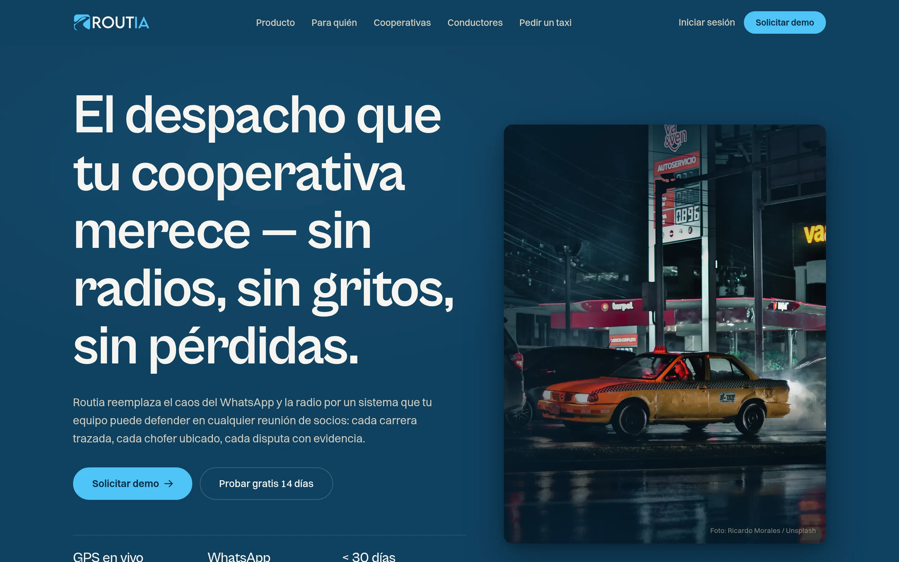 Routia — Despacho y flotas para Latinoamérica.